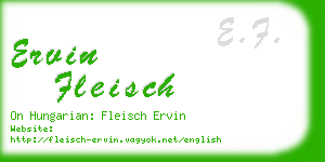 ervin fleisch business card